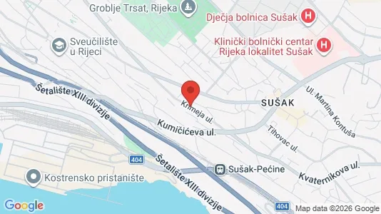 Apartments for rent i Rijeka - kort over placeringen