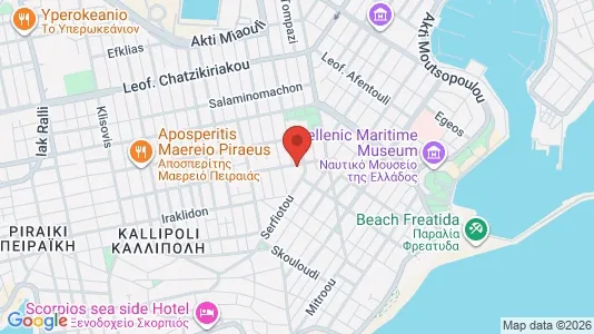 Apartments for rent i Piraeus - kort over placeringen
