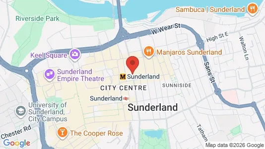 Apartments for rent i Sunderland - Tyne and Wear - kort over placeringen