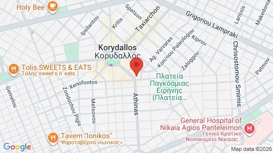 Apartments for rent i Korydallos - kort over placeringen