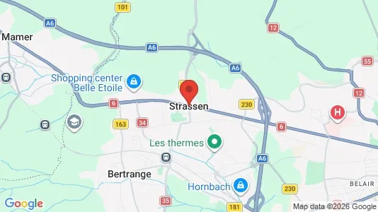 Houses for rent i Strassen - kort over placeringen