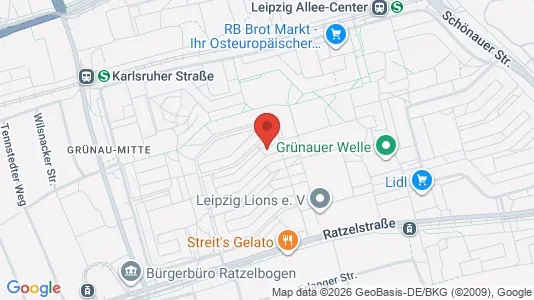 Apartments for rent i Leipzig - kort over placeringen
