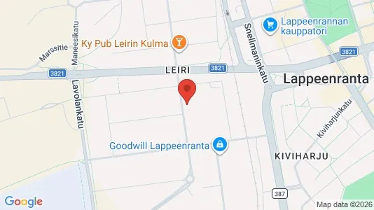 Apartments for rent i Lappeenranta - kort over placeringen