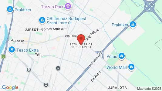 Apartments for rent i Budapest Rákospalota-Pestújhely-Újpalota - kort over placeringen