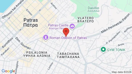 Apartments for rent i Patras - kort over placeringen