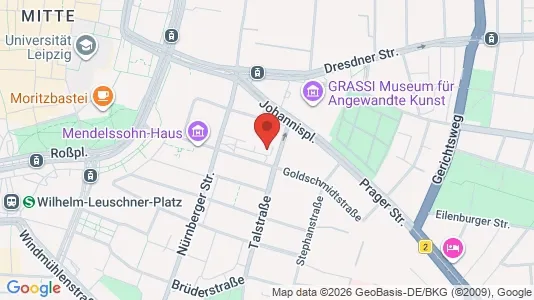Apartments for rent i Leipzig - kort over placeringen