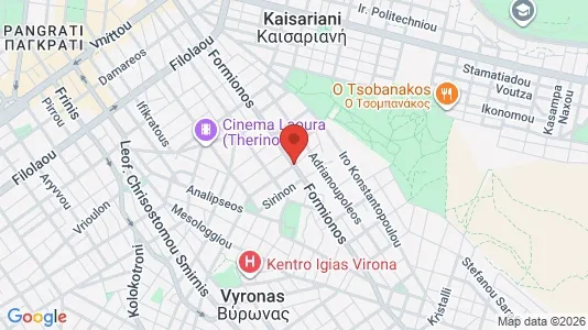 Apartments for rent i Kaisariani - kort over placeringen