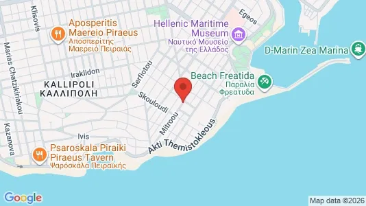 Apartments for rent i Piraeus - kort over placeringen