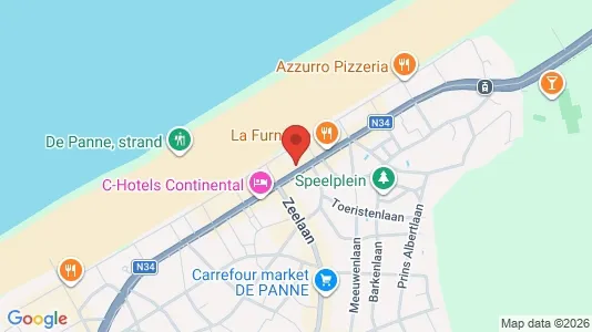Apartments for rent i De Panne - kort over placeringen