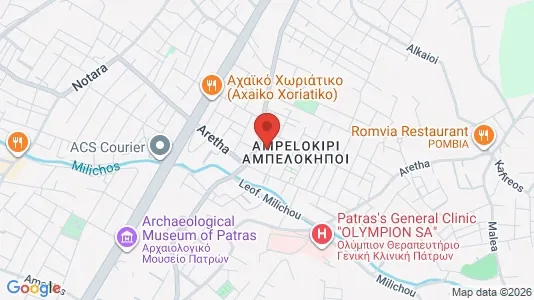 Apartments for rent i Patras - kort over placeringen