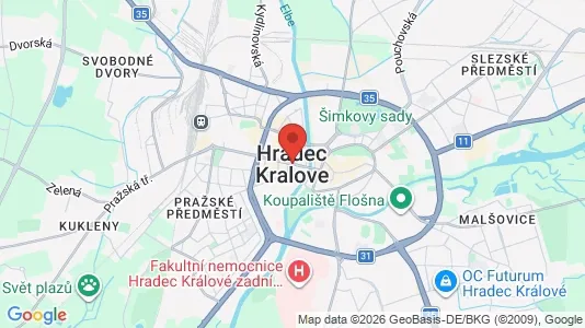 Apartments for rent in Hradec Králové - Photo from Google Street View
