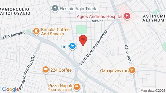 Apartments for rent i Patras - kort over placeringen