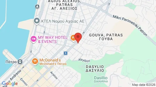 Apartments for rent i Patras - kort over placeringen