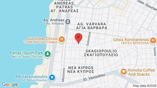Apartments for rent i Patras - kort over placeringen