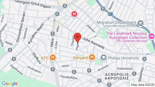 Apartments for rent i Nicosia Lefkosia - kort over placeringen