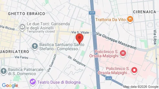 Apartments for rent i Bologna - kort over placeringen