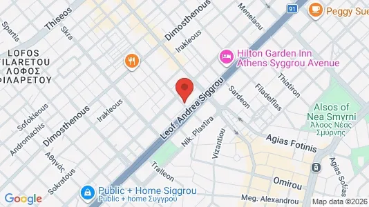 Apartments for rent i Kallithea - kort over placeringen