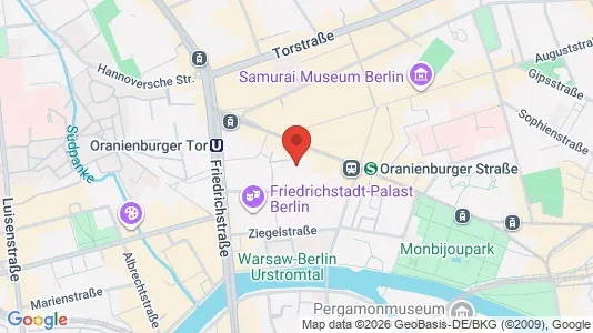 Apartments for rent i Berlin Mitte - kort over placeringen
