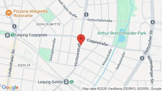Apartments for rent i Leipzig - kort over placeringen