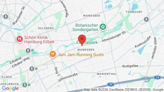 Houses for rent i Hamburg Wandsbek - kort over placeringen
