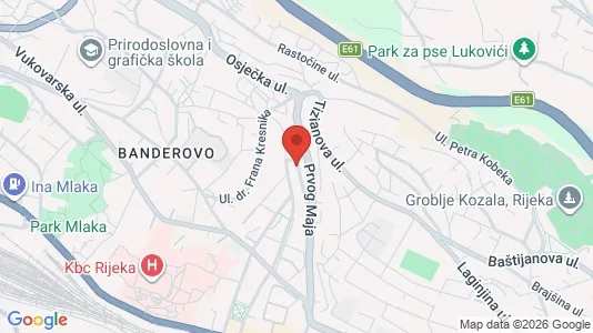 Apartments for rent i Rijeka - kort over placeringen