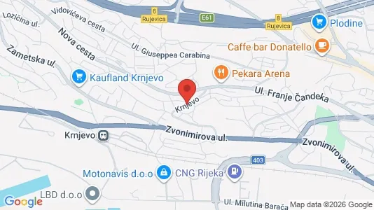 Apartments for rent i Rijeka - kort over placeringen