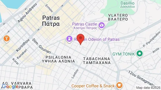 Apartments for rent i Patras - kort over placeringen