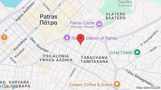 Apartments for rent i Patras - kort over placeringen