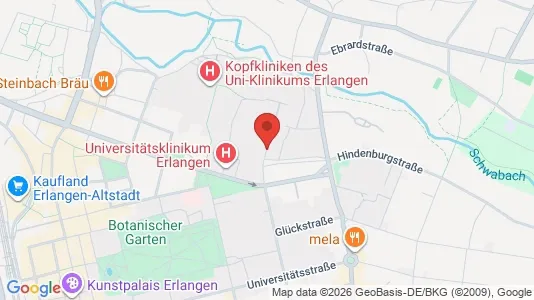 Apartments for rent i Erlangen - kort over placeringen