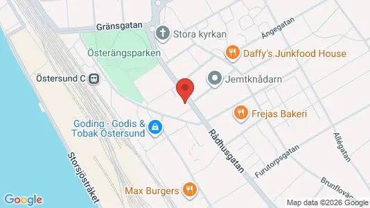 Apartments for rent i Östersund - kort over placeringen