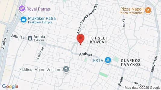 Apartments for rent i Patras - kort over placeringen
