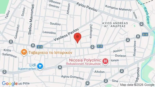Apartments for rent i Nicosia Agios Dometios - kort over placeringen