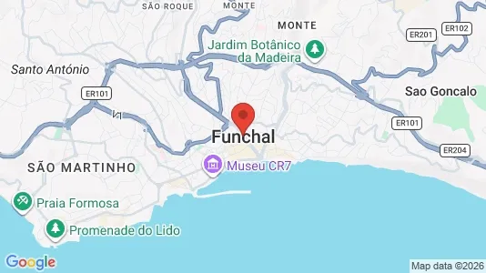 Apartments for rent i Funchal - kort over placeringen
