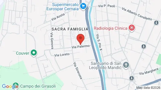 Rooms for rent i Padua - kort over placeringen