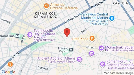Apartments for rent i Athens Monastiraki - kort over placeringen