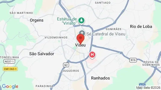 Apartments for rent i Viseu - kort over placeringen