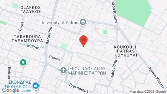 Apartments for rent i Patras - kort over placeringen
