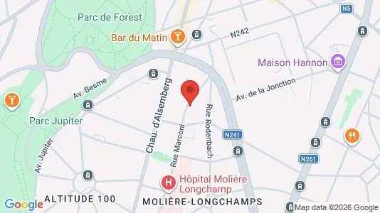 Apartments for rent i Brussels Vorst - kort over placeringen
