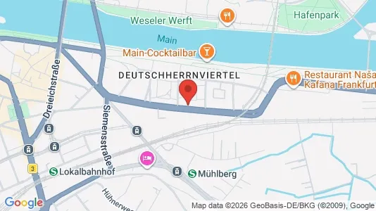 Apartments for rent i Frankfurt Süd - kort over placeringen