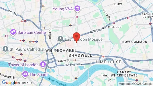 Apartments for rent i London E1 - kort over placeringen