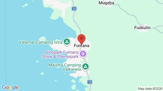 Houses for rent i Funtana - kort over placeringen