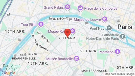 Rooms for rent i Paris 7ème arrondissement - kort over placeringen