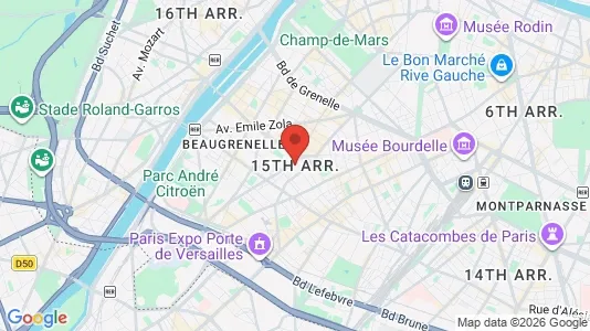 Rooms for rent i Paris 15ème arrondissement - kort over placeringen