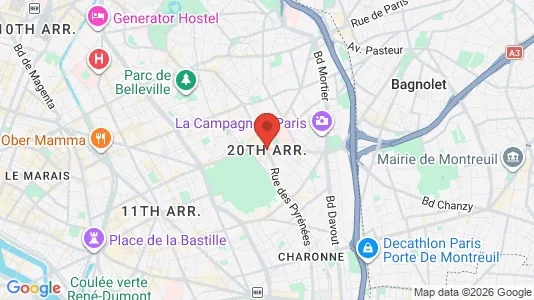 Apartments for rent in Paris 20ème arrondissement - Photo from Google Street View