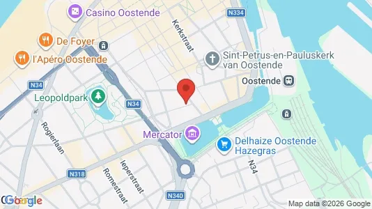 Apartments for rent i Oostende - kort over placeringen