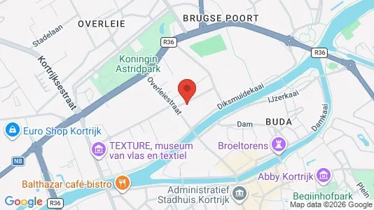 Apartments for rent i Kortrijk - kort over placeringen