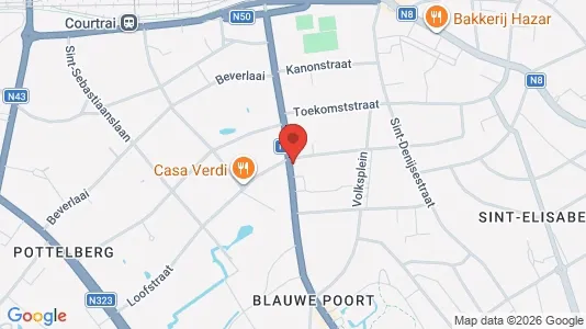 Apartments for rent i Kortrijk - kort over placeringen