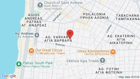 Apartments for rent i Patras - kort over placeringen
