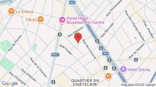 Apartments for rent i Brussels Elsene - kort over placeringen