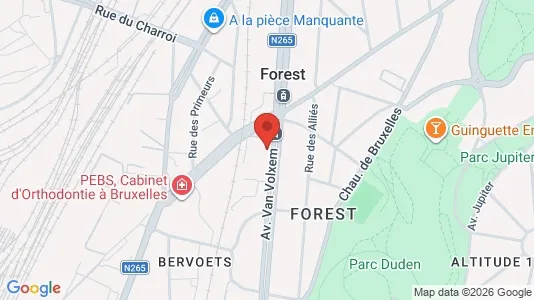 Apartments for rent i Brussels Vorst - kort over placeringen